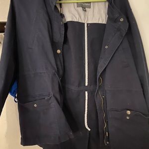 Navy blue jacket.
